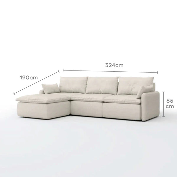 L-shaped sofa rehet